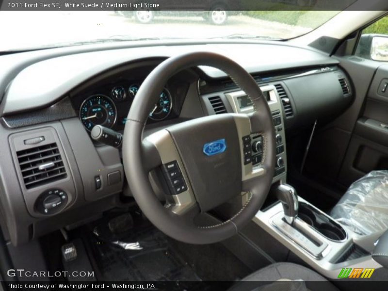 White Suede / Medium Light Stone 2011 Ford Flex SE
