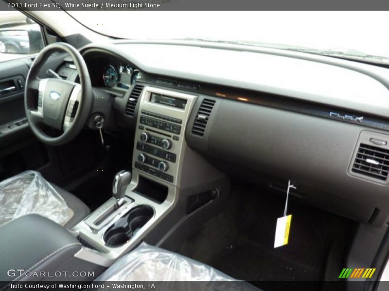 White Suede / Medium Light Stone 2011 Ford Flex SE