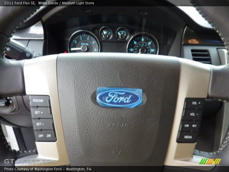 White Suede / Medium Light Stone 2011 Ford Flex SE
