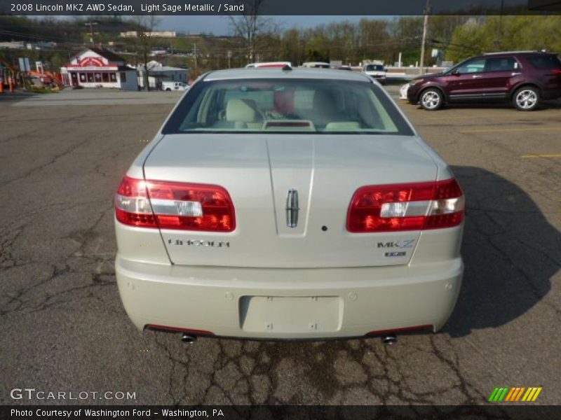 Light Sage Metallic / Sand 2008 Lincoln MKZ AWD Sedan