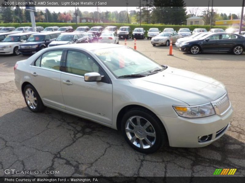Light Sage Metallic / Sand 2008 Lincoln MKZ AWD Sedan