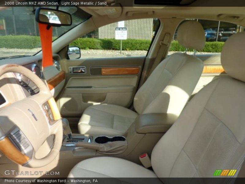 Light Sage Metallic / Sand 2008 Lincoln MKZ AWD Sedan