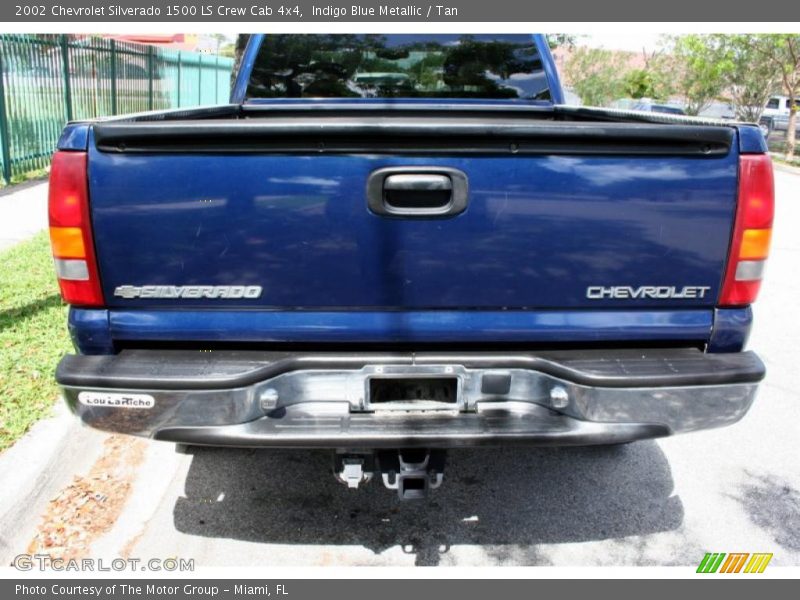 Indigo Blue Metallic / Tan 2002 Chevrolet Silverado 1500 LS Crew Cab 4x4