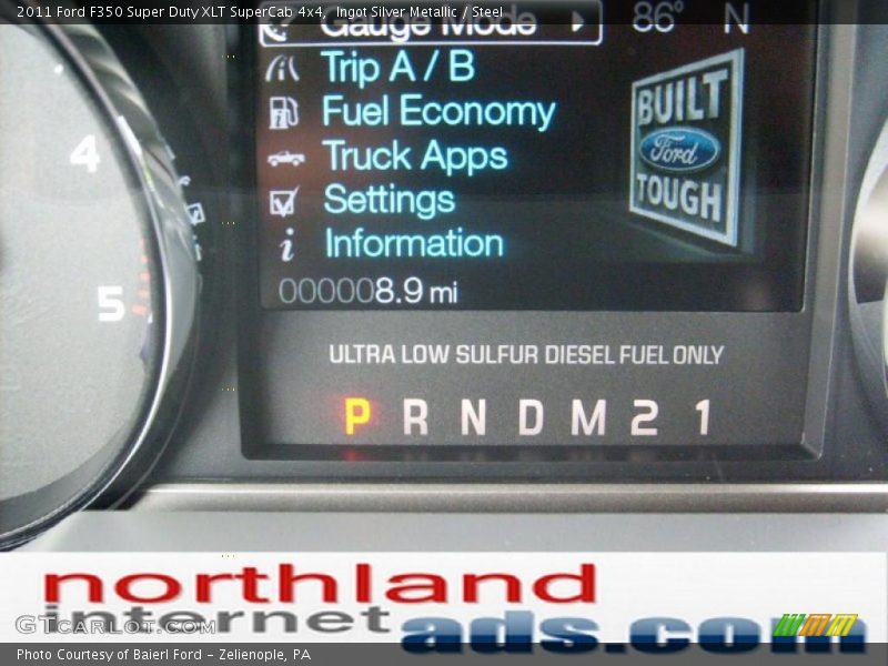 Ingot Silver Metallic / Steel 2011 Ford F350 Super Duty XLT SuperCab 4x4