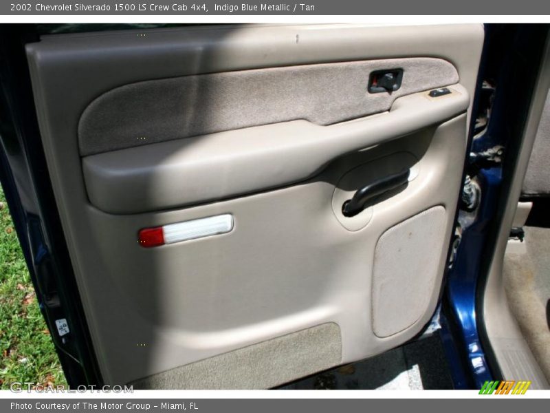 Indigo Blue Metallic / Tan 2002 Chevrolet Silverado 1500 LS Crew Cab 4x4