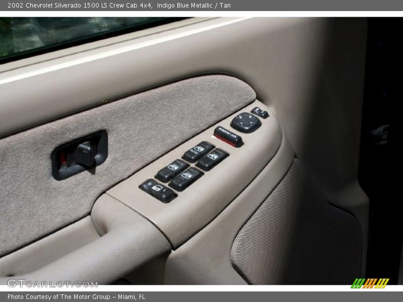 Indigo Blue Metallic / Tan 2002 Chevrolet Silverado 1500 LS Crew Cab 4x4