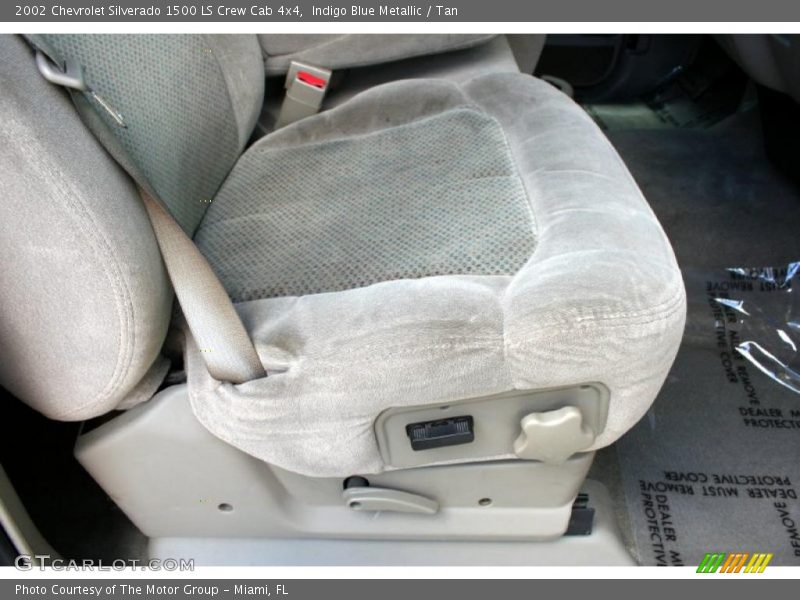 Indigo Blue Metallic / Tan 2002 Chevrolet Silverado 1500 LS Crew Cab 4x4