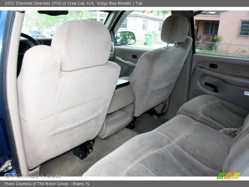 Indigo Blue Metallic / Tan 2002 Chevrolet Silverado 1500 LS Crew Cab 4x4