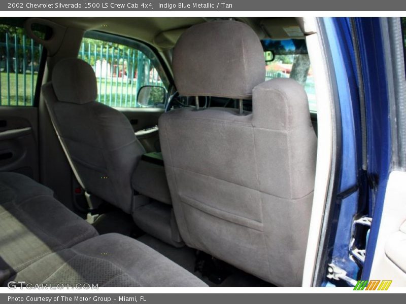 Indigo Blue Metallic / Tan 2002 Chevrolet Silverado 1500 LS Crew Cab 4x4