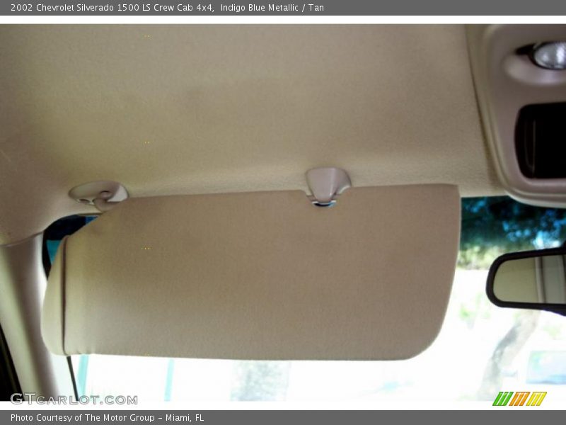 Indigo Blue Metallic / Tan 2002 Chevrolet Silverado 1500 LS Crew Cab 4x4