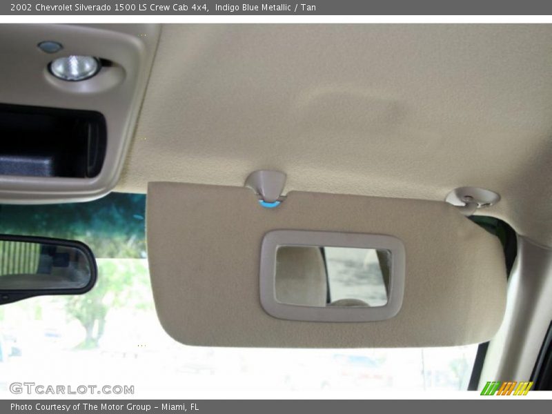 Indigo Blue Metallic / Tan 2002 Chevrolet Silverado 1500 LS Crew Cab 4x4