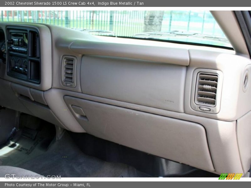 Indigo Blue Metallic / Tan 2002 Chevrolet Silverado 1500 LS Crew Cab 4x4