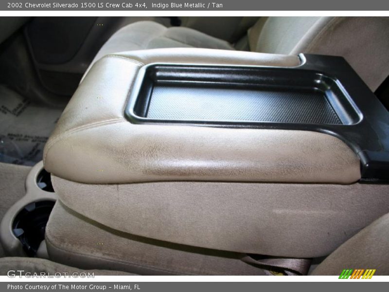 Indigo Blue Metallic / Tan 2002 Chevrolet Silverado 1500 LS Crew Cab 4x4