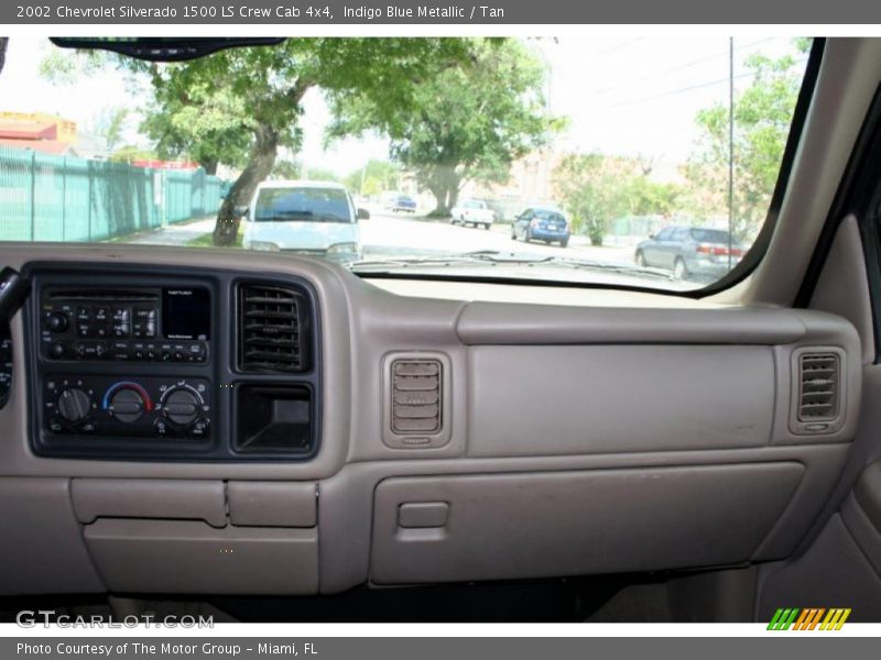 Indigo Blue Metallic / Tan 2002 Chevrolet Silverado 1500 LS Crew Cab 4x4