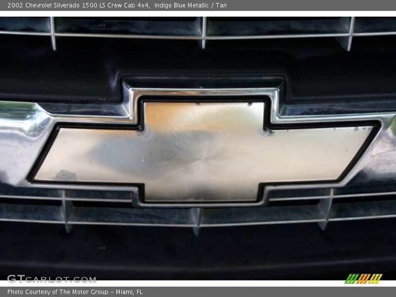 Indigo Blue Metallic / Tan 2002 Chevrolet Silverado 1500 LS Crew Cab 4x4