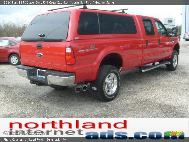 Vermillion Red / Medium Stone 2010 Ford F350 Super Duty FX4 Crew Cab 4x4