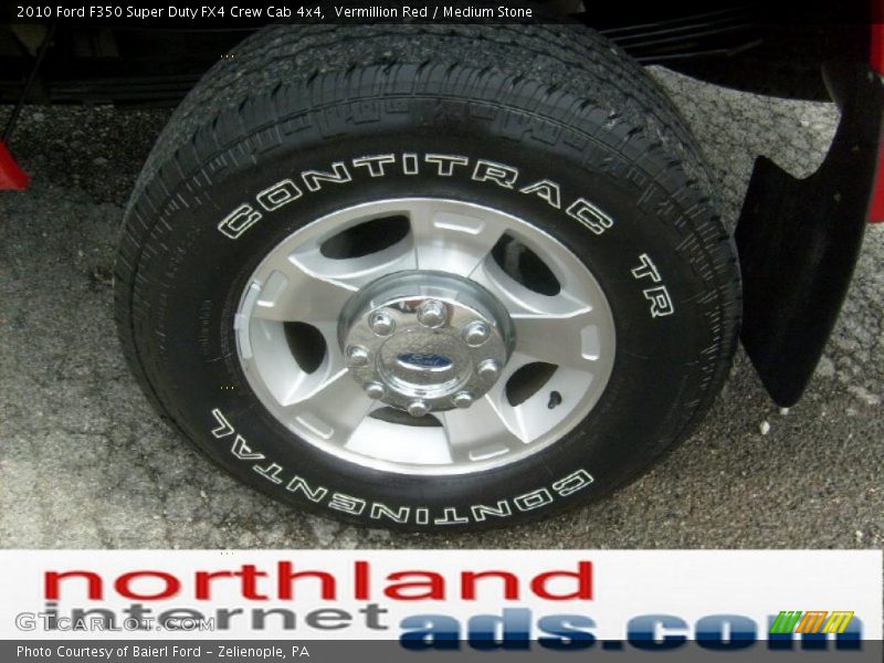Vermillion Red / Medium Stone 2010 Ford F350 Super Duty FX4 Crew Cab 4x4