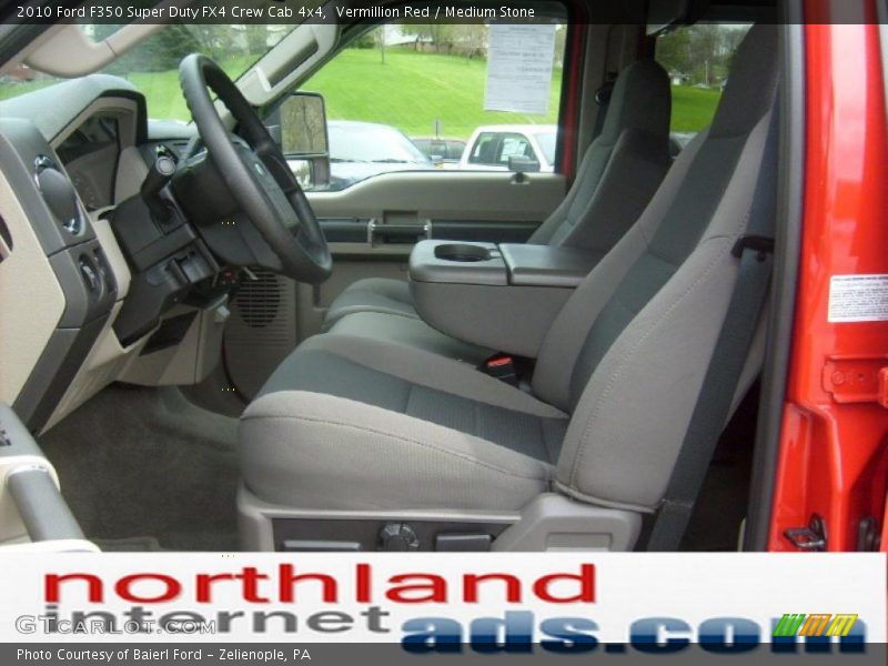 Vermillion Red / Medium Stone 2010 Ford F350 Super Duty FX4 Crew Cab 4x4