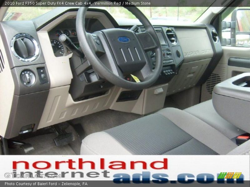Vermillion Red / Medium Stone 2010 Ford F350 Super Duty FX4 Crew Cab 4x4