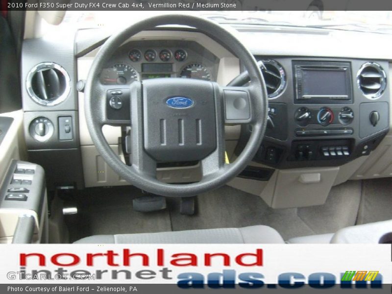 Vermillion Red / Medium Stone 2010 Ford F350 Super Duty FX4 Crew Cab 4x4