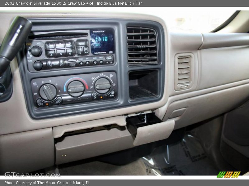 Indigo Blue Metallic / Tan 2002 Chevrolet Silverado 1500 LS Crew Cab 4x4