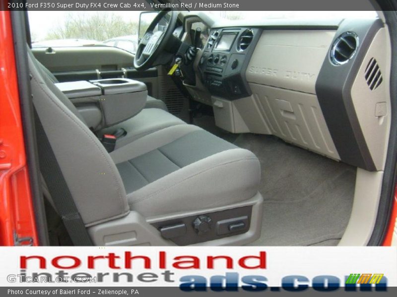 Vermillion Red / Medium Stone 2010 Ford F350 Super Duty FX4 Crew Cab 4x4