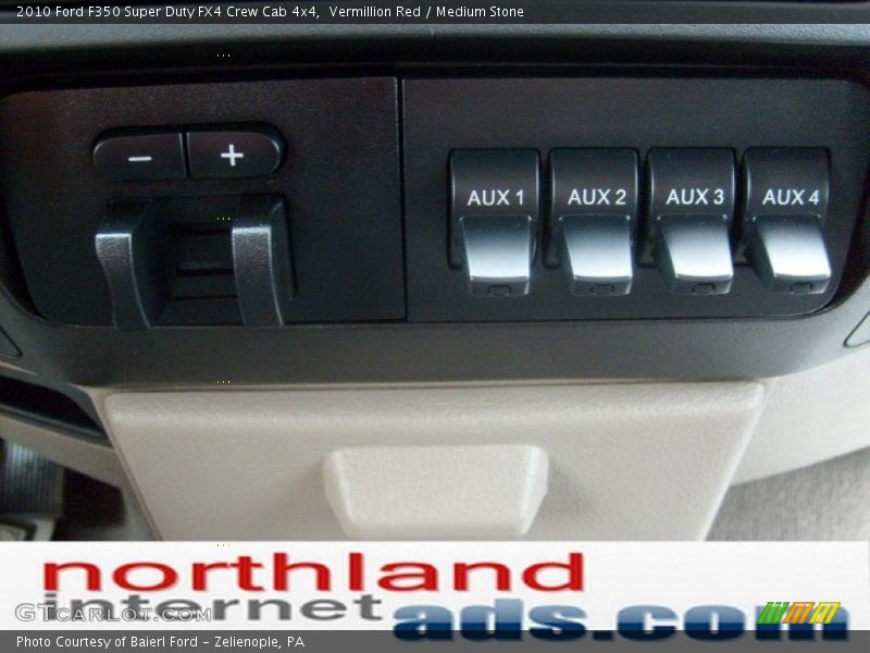 Vermillion Red / Medium Stone 2010 Ford F350 Super Duty FX4 Crew Cab 4x4