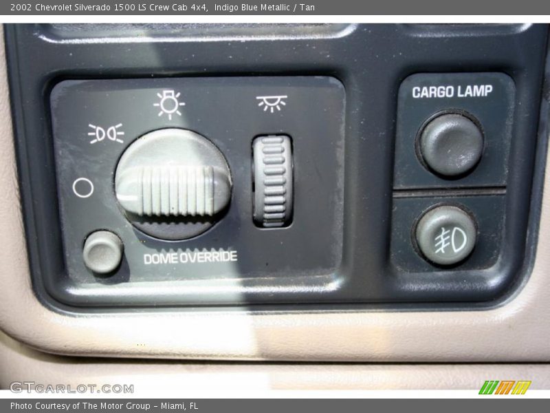 Indigo Blue Metallic / Tan 2002 Chevrolet Silverado 1500 LS Crew Cab 4x4