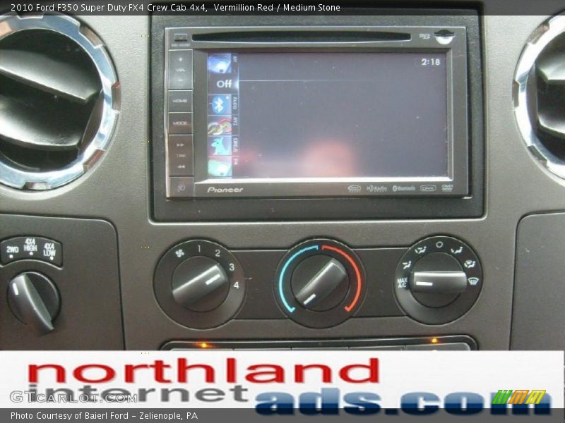 Vermillion Red / Medium Stone 2010 Ford F350 Super Duty FX4 Crew Cab 4x4