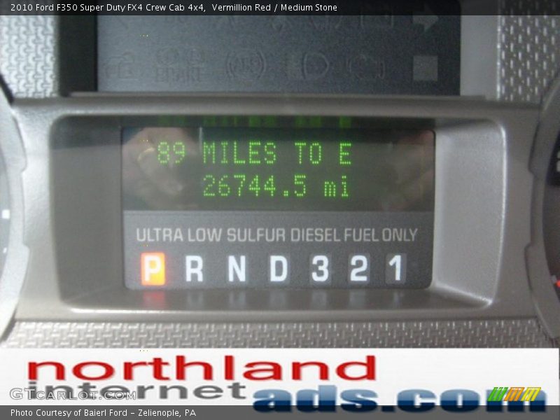 Vermillion Red / Medium Stone 2010 Ford F350 Super Duty FX4 Crew Cab 4x4