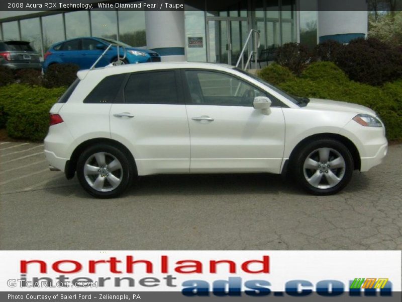 White Diamond Pearl / Taupe 2008 Acura RDX Technology