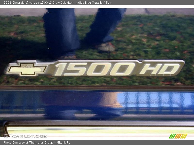 Indigo Blue Metallic / Tan 2002 Chevrolet Silverado 1500 LS Crew Cab 4x4