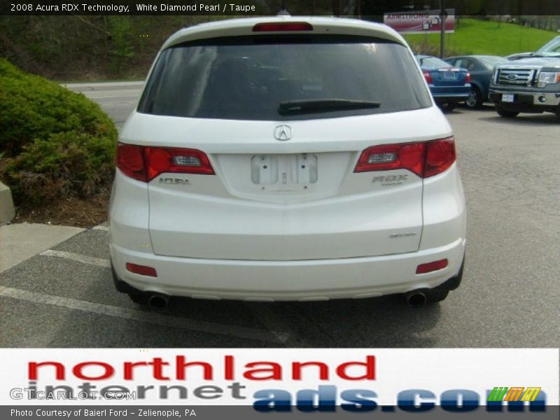 White Diamond Pearl / Taupe 2008 Acura RDX Technology