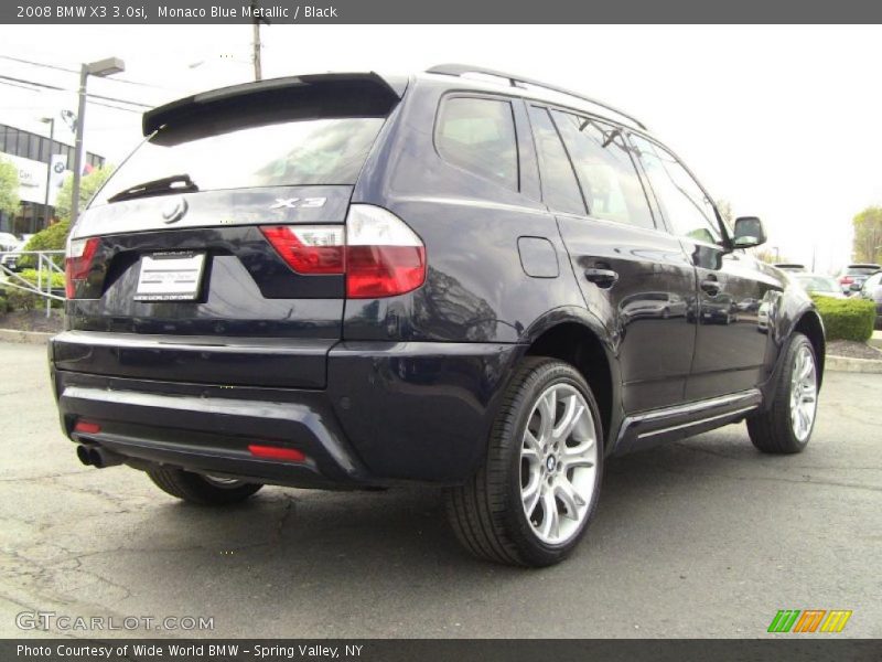 Monaco Blue Metallic / Black 2008 BMW X3 3.0si
