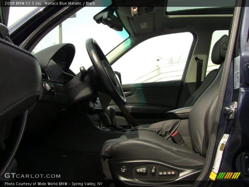 Monaco Blue Metallic / Black 2008 BMW X3 3.0si