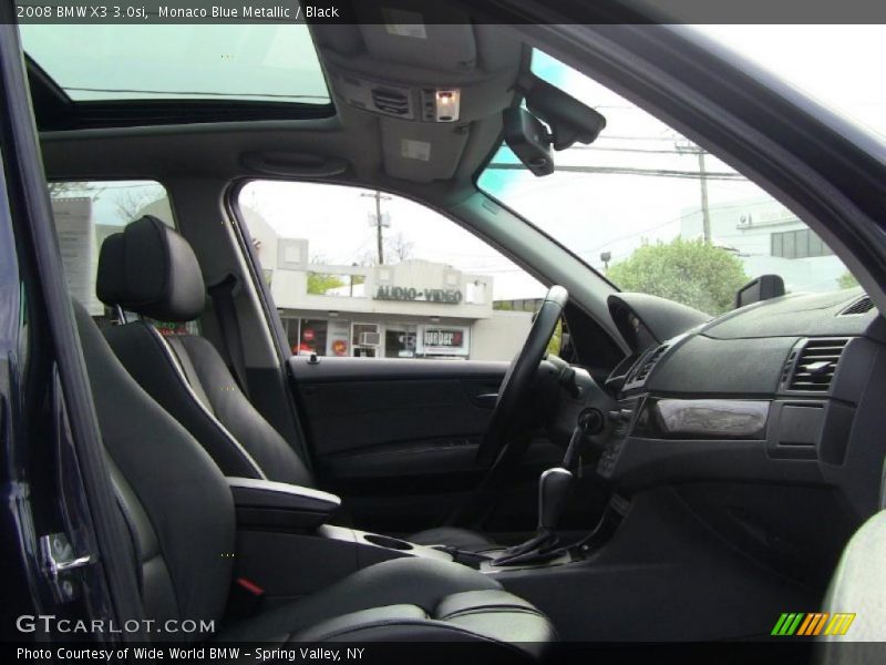 Monaco Blue Metallic / Black 2008 BMW X3 3.0si