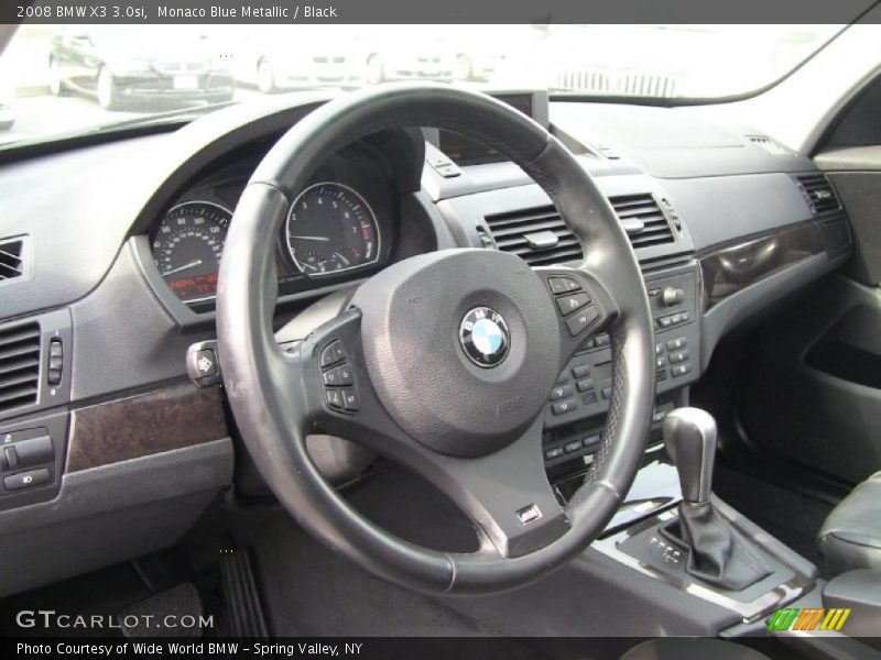 Monaco Blue Metallic / Black 2008 BMW X3 3.0si