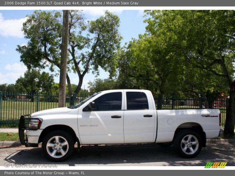 Bright White / Medium Slate Gray 2006 Dodge Ram 1500 SLT Quad Cab 4x4