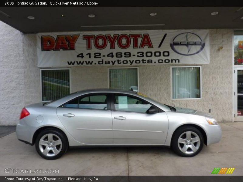 Quicksilver Metallic / Ebony 2009 Pontiac G6 Sedan