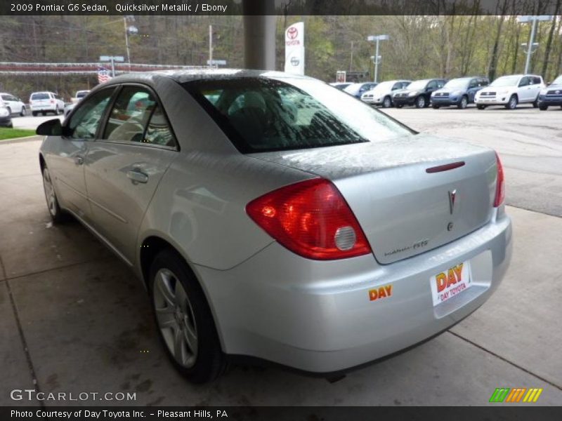 Quicksilver Metallic / Ebony 2009 Pontiac G6 Sedan