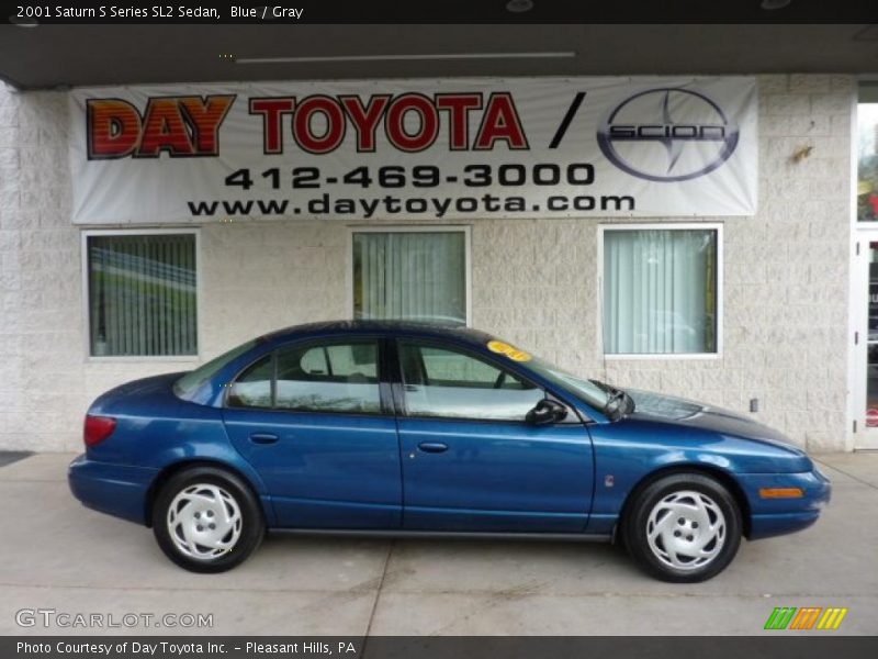 Blue / Gray 2001 Saturn S Series SL2 Sedan