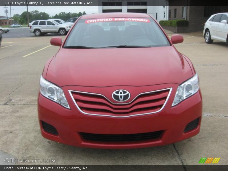 Barcelona Red Metallic / Ash 2011 Toyota Camry LE