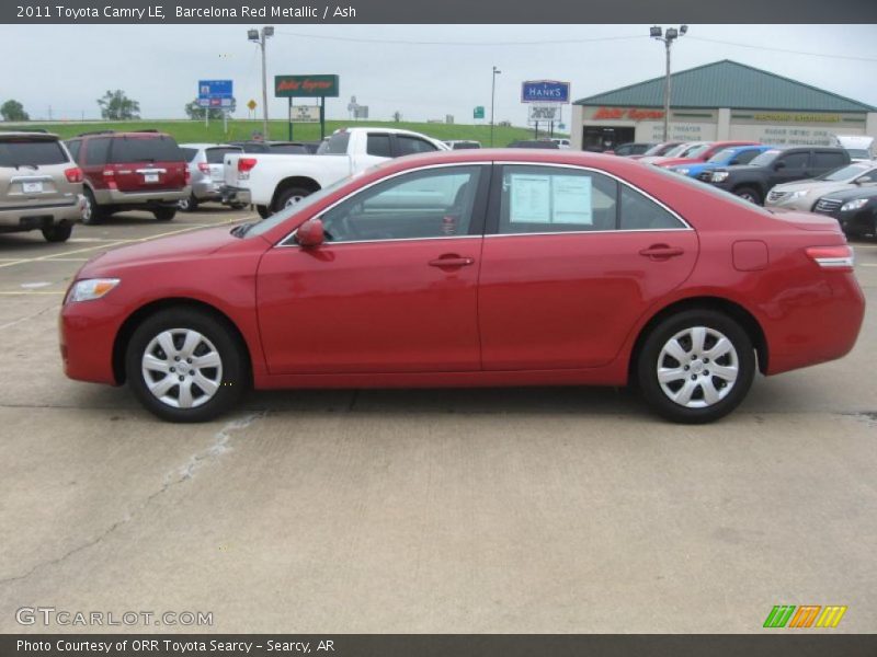 Barcelona Red Metallic / Ash 2011 Toyota Camry LE