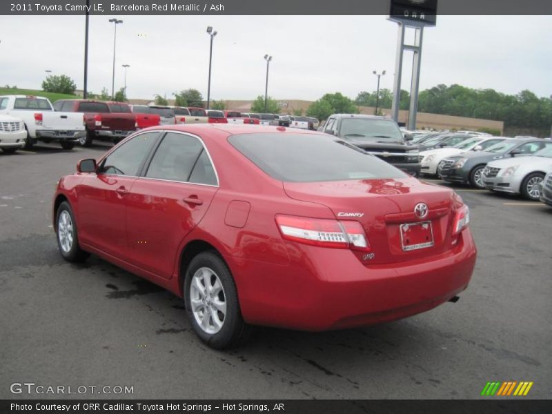 Barcelona Red Metallic / Ash 2011 Toyota Camry LE