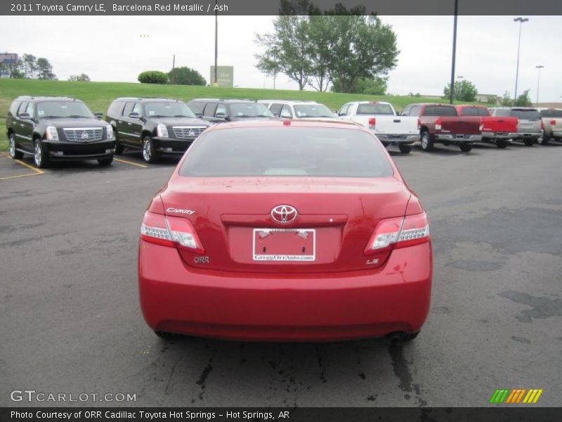 Barcelona Red Metallic / Ash 2011 Toyota Camry LE