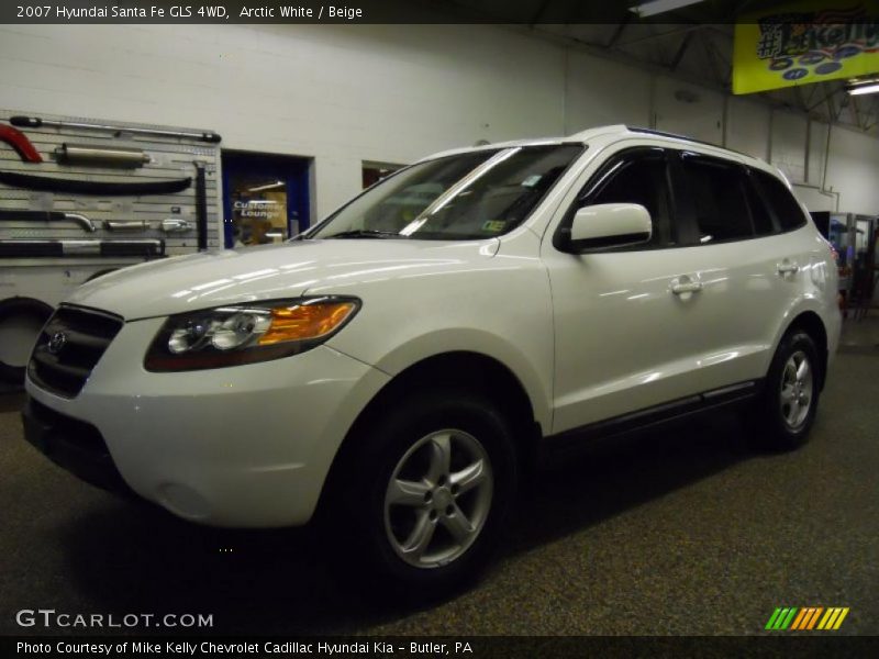 Arctic White / Beige 2007 Hyundai Santa Fe GLS 4WD