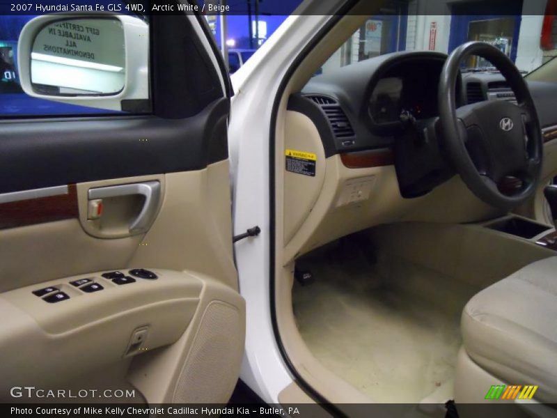Arctic White / Beige 2007 Hyundai Santa Fe GLS 4WD