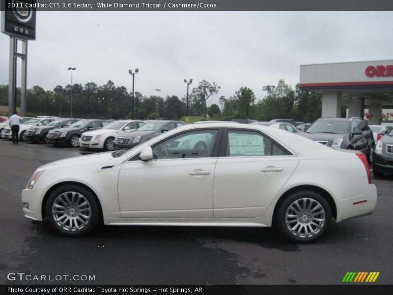 White Diamond Tricoat / Cashmere/Cocoa 2011 Cadillac CTS 3.6 Sedan