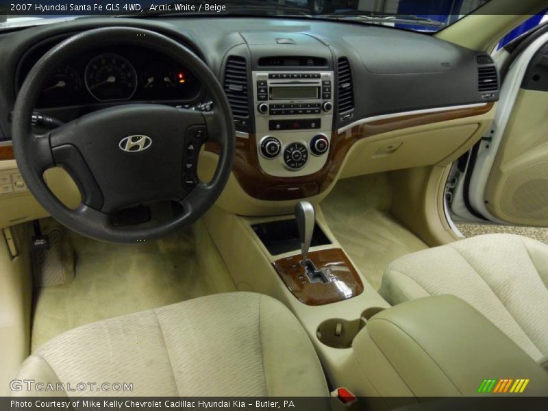 Arctic White / Beige 2007 Hyundai Santa Fe GLS 4WD