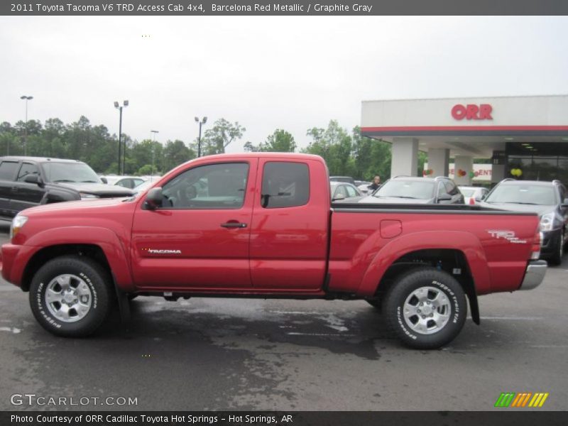 Barcelona Red Metallic / Graphite Gray 2011 Toyota Tacoma V6 TRD Access Cab 4x4